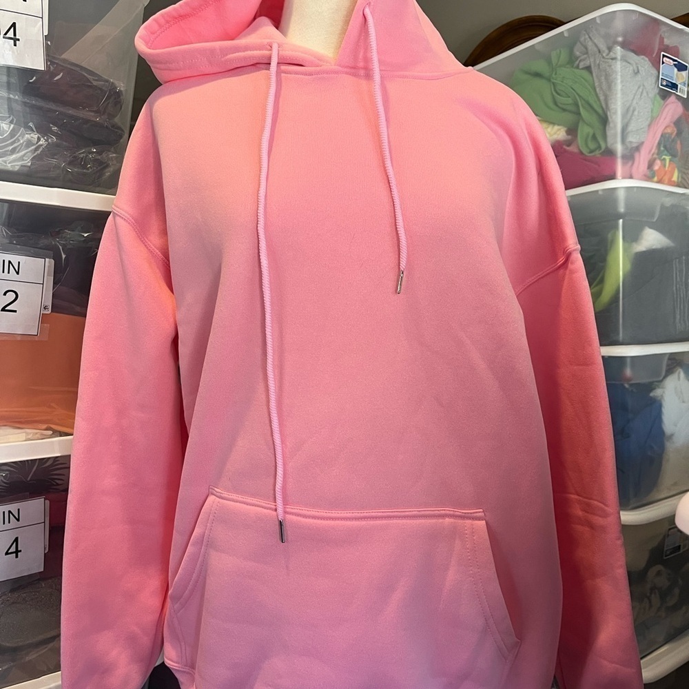 Pink Hoodie with Front Pocket